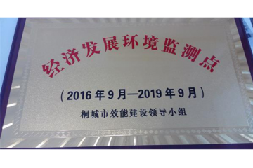 青草香米业集团被授予桐城市经济发展环境监测点